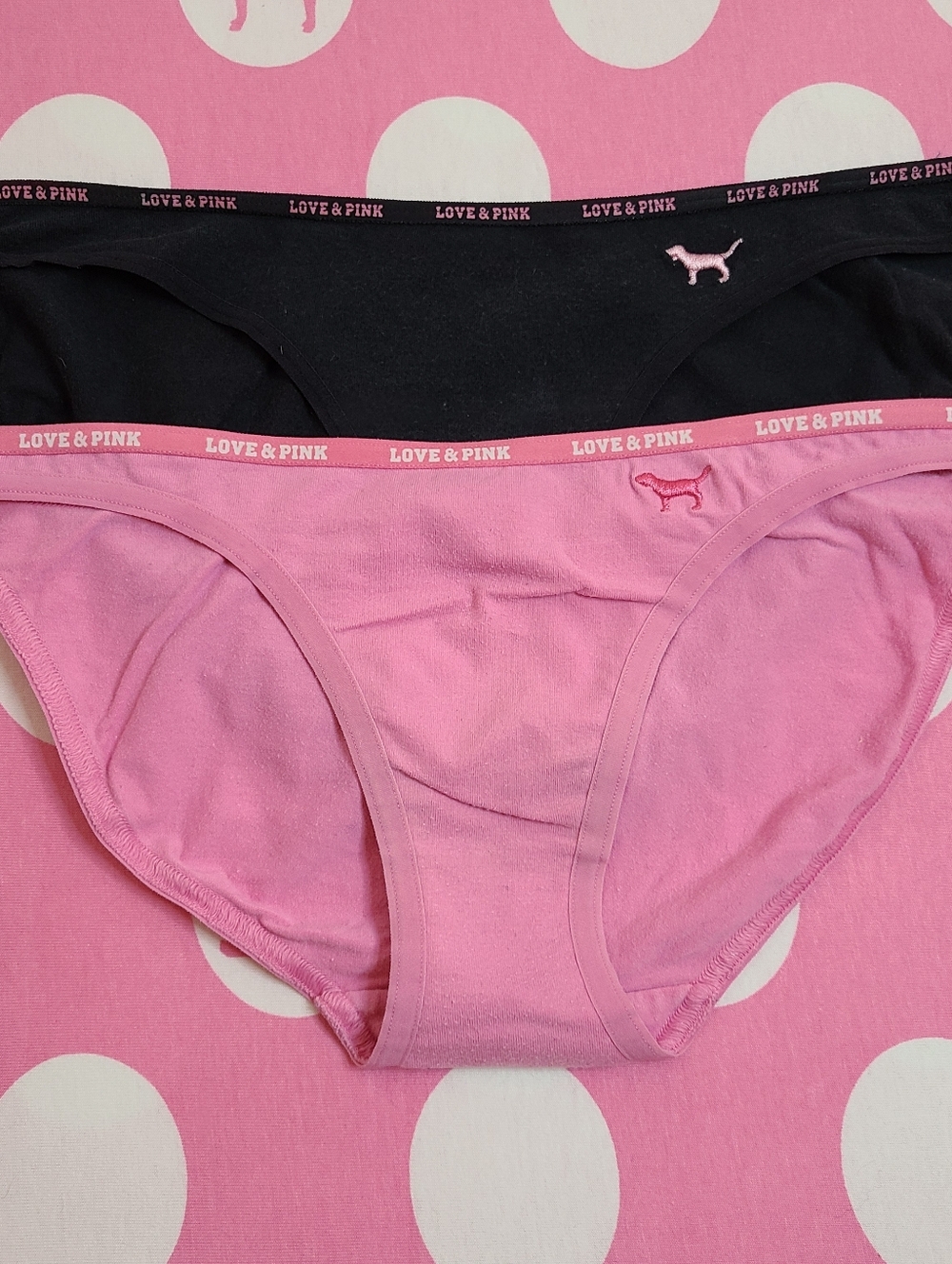 VTG VS PINK 2pk Classic Cotton Low Rise Skinny Side Bikini Panties Size Sm